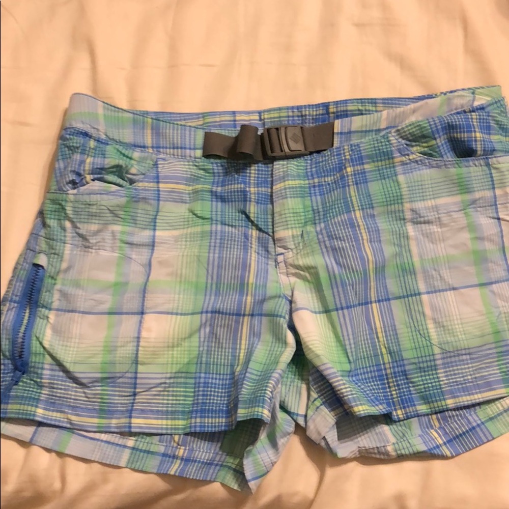 Columbia Plaid Omni Wick Shorts Sz 8